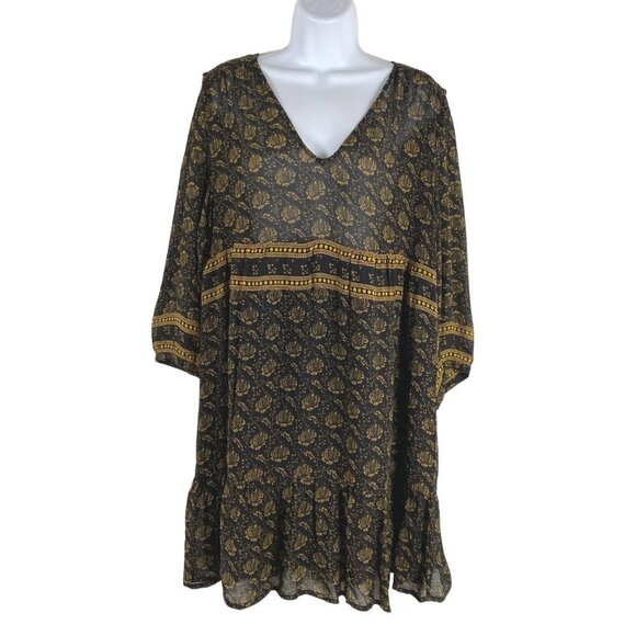 Ba&sh‎ Becky Lady Mini Dress Medium Printed Printed Viscose Boho DR-1336 - Picture 1 of 13